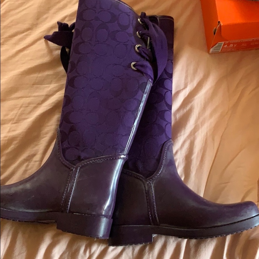 Coach rain boots